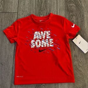 Nike Kids Red Awesome Graphic T-Shirt